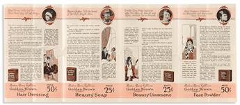 (BEAUTY.) Printed portrait and small catalog for Madame Mamie Hightowers Golden Brown Beauty Preparations.